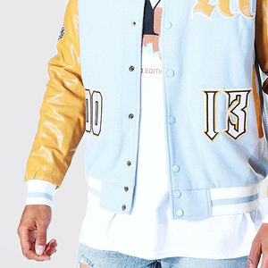 Chaquetas universitarias de talla grande para hombre, chaquetas universitarias al por mayor, chaqueta universitaria lisa con logotipo personalizado - Product Image 5