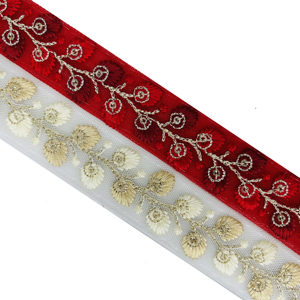 Accesorio Bordado a Mano de Estilo Romántico 100% Algodón con Patrón Floral para Ropa, Detalle Elegante - Product Image 1