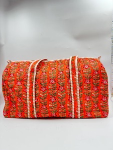 Bolsa de Viaje Deportiva de Fin de Semana, Hecha a Mano, Ecológica, Acolchada Kantha, 100% Algodón, con Cremallera, de Alta Calidad, Duradera y de Gran Capacidad - Product Image 5