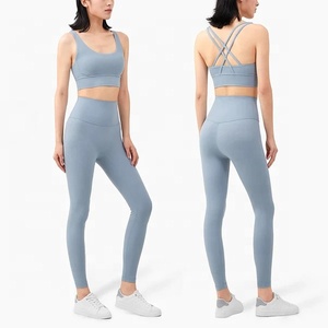 Soutien-gorge sexuel 2 pièces yoga costume fitness yoga wear yoga soutien-gorge top fitness wear femmes sport soutien-gorge gym fitness ensembles - Product Image 1