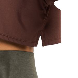 T-shirt court léger pour femmes, 180 GSM, coton, été, décontracté, tee-shirt personnalisé, OEM, marque privée, fabricant d'usine - Product Image 5