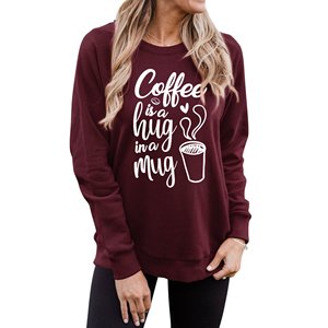 Sudaderas de punto formales de otoño para mujer de alta calidad, Sudadera con capucha de manga larga, jersey de lana de algodón, Tops formales al por mayor - Product Image 1