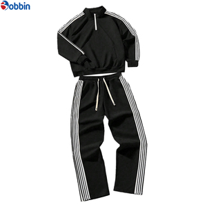 Conjunto Deportivo de Invierno de 2 Piezas para Hombre, Estilo Informal, con Capucha, Cintura con Cordón Ajustable, Tejido Grueso de Poliéster/Algodón, Corte Regular - Product Image 3