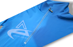 Ropa ecuestre de moda joven del OEM Capa base azul sólida de manga larga con técnicas impresas para montar a caballo - Product Image 4