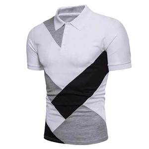 Vente en gros de t-shirts pour hommes à manches courtes polo 100% coton vêtements décontractés polos respirants unisexes anti-rides personnalisés - Product Image 2