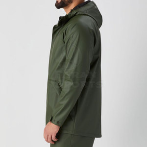 Chaqueta impermeable para la lluvia con capucha y cremallera completa para hombre, ropa informal de calle para el invierno - Product Image 6