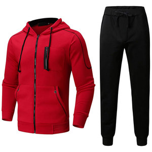 Ensembles de survêtements décontractés pour hommes en coton recyclé respirant 100 %, 280 GSM, en molleton tricoté, personnalisables, faible MOQ - Product Image 1