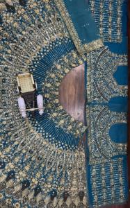 ปักเลื่อมงานปักที่นิยมมากที่สุดกับ Cancan และ Canvas patta lehenga choli สำหรับผู้หญิงทำจากผ้าแคนแคนวาส - Product Image 5