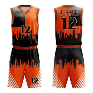 Ensembles d'uniformes de basket-ball à logo personnalisé pour hommes, vêtements de sport respirants pour jeunes avec nom d'équipe imprimé, vêtements de basket-ball BSCI, vente en gros - Product Image 1