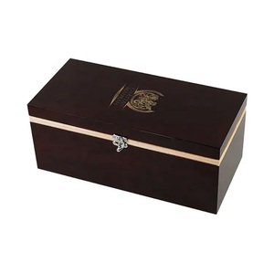 Cajas de Madera para Vino Personalizadas con Logotipo, de Lujo, con Acabado Lacado Brillante, para una Sola Botella, al por Mayor - Product Image 1
