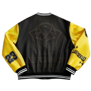 Chaqueta de Béisbol Universitaria de Diseño Urbano con Bloques de Color, Estilo Único, Personalizada, de Alta Calidad, a Precio de Mayoreo - Product Image 3