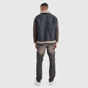 Autumn Winter <b>Men's</b> Sheep Skin Leather <b>Jacket</b> Stand Collar Front Logo Breathable Heated Design-Best Selling <b>for</b> Wholesale Buyers - Product Image 6