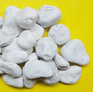 Pavé blanc laiteux naturel et pierres de galet pour revêtement de sol extérieur et intérieur Carreaux d'aquarium Pavés - Product Image 3