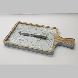 Bloque de cortar de madera de mango galvanizado personalizado para el hogar boda negocios Hotel-servir tabla de queso utensilios de cocina perfectos - Product Image 2