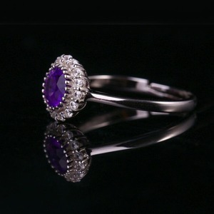Handmade 925 <b>Sterling</b> <b>Silver</b> Vintage Engagement <b>Ring</b> Natural Amethyst Indian Stone Fine Jewelry Cocktail <b>Ring</b> Channel <b>Set</b> - Product Image 5