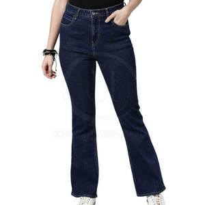 Salopette décontractée pour femmes de haute qualité taille XL Style de rue jean pantalon respirant coton plat Logo lavé Technique pour le printemps - Product Image 1
