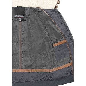 Vêtements d'hiver de qualité supérieure avec fermeture éclair et col en fourrure veste parka pour hommes vêtements pour temps froid veste à col montant avec logo personnalisé - Product Image 6