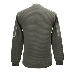 Jersey de algodón transpirable de punto personalizado para hombre, suéter de manga larga cosido con musgo para primavera y verano, cuello redondo, medios mixtos finos - Product Image 2