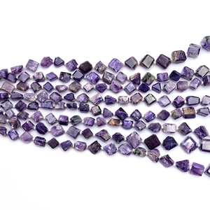 Charoite naturelle à facettes pépite perles de pierres précieuses pour la fabrication de bijoux brins en gros de haute qualité - Product Image 5
