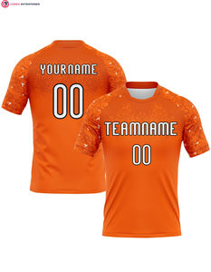 Camiseta de voleibol personalizada de varios colores, diseño sublimado, uniformes de voleibol naranja para mujer - Product Image 2