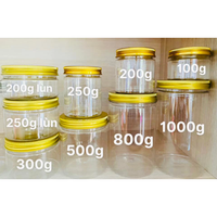 Los mejores tarros de plástico PET Beige transparente nuevos 100mL-1000ml Crema para cara/cuerpo para el cuidado de la piel y el embalaje de tarros cosméticos