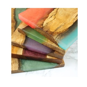 Sous-verres en bois et résine de qualité supérieure pour boissons Sous-verres carrés pour tasse de Table Tasses à bière Tapis et tampons Vaisselle Sous-verres Sublimation Liège - Product Image 1