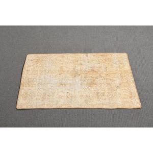 Vintage Turkish Rug, Small 1.6x2.8 ft (50x86 cm) Rug, <b>Brown</b> Southwestern <b>Wool</b> Rug - Product Image 2