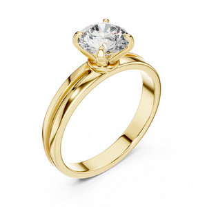 แหวนเพชรทรงกลมสีโรสโกลด์ 14K สำหรับผู้หญิง |   แหวนสำหรับงานปาร์ตี้ |   เพชรที่เพาะเลี้ยงใหม่ - Product Image 6