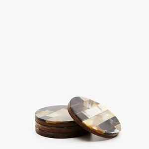 Posavasos hechos a mano con cuerno de buey y búfalo, posavasos únicos de cuerno de búfalo Natural para protección de mesa, se acepta personalización - Product Image 2