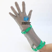 Gants de protection en maille métallique en acier inoxydable avec manchette longue pour la protection des mains (EPI)