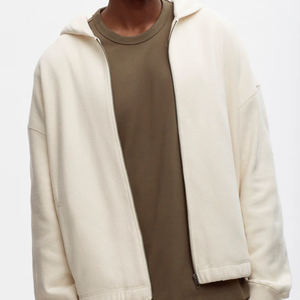 Sudadera con capucha personalizada con cremallera, 100% algodón, sudaderas con capucha para hombre, sudaderas de felpa con cremallera completa. - Product Image 1