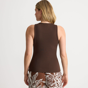 Camiseta sin mangas con estilo hecha en Bangladesh para mujer, tela transpirable ecológica de secado rápido, ajuste informal de alta calidad, OEM personalizable - Product Image 4