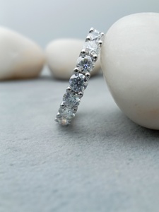 Luxurious Customized Moissanite Diamond Ring 925 Sterling Silver/WHITE 10K 14K 18K Gold Wedding Band for Engagement - Product Image 6