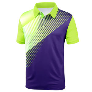 เสื้อโปโลเล่นกอล์ฟแขนสั้นสำหรับผู้ชายเสื้อโปโลผ้าโพลีเอสเตอร์แห้งเร็วระบายอากาศได้ดีดีไซน์ซับลิเมชันขนาดใหญ่พิเศษ - Product Image 2