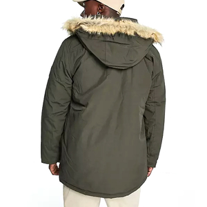 Nylon Fur Trim <b>Thick</b> Hooded Winter Ski Snow Parka Jacket Men's Stylish Waterproof <b>Quilted</b> Puffer Coat - Product Image 2