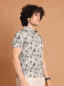 Best Quality Premium Khaki Half Sleeve for <b>Polo</b> <b>Neck</b> T-Shirt Versatile 100% Cotton Casual Wear Digital Printed Comfortable - Product Image 4