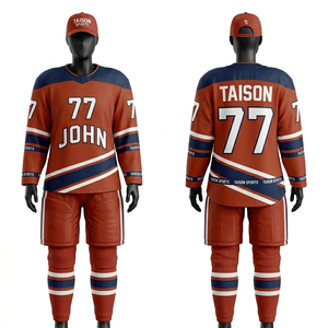 Ensemble de maillots de hockey sur glace pour femmes, performance GSM, maille polyester, panneaux rose-violet éclatants, logo sublimé, maillot de hockey sur glace pour femmes - Product Image 5