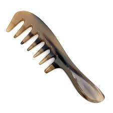 Peine de pelo de cuerno de búfalo Natural superventas recién llegado de fábrica de cuerno indio peine de pelo mango de agarre peine de cuerno para damas - Product Image 4