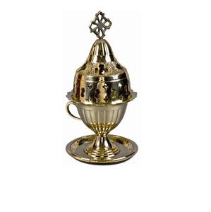 Brûleur à Bakhoor en acier inoxydable de qualité exclusive, design antique, forme ronde, brûleur à Oud à prix abordable - Product Image 3