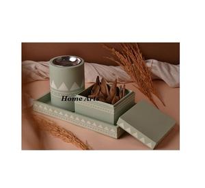 Brûleur Mabkhara en bois de qualité supérieure Design antique Brûleur d'encens de forme personnalisée avec boîte de rangement Mabkhar décoratif - Product Image 1