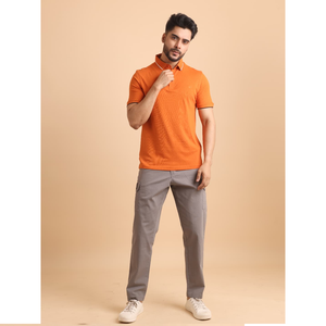 Venta caliente Piqué mercerizado para camiseta de media manga con cuello de Polo-Rust Ultimate Comfort para cualquier ocasión patrón sólido de punto ODM - Product Image 1