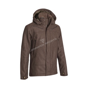 Veste de chasse pour homme en laine 100% de haute qualité, respirante, multi-poches, décontractée, à manches longues, pour l'hiver - Product Image 1