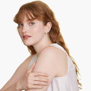 Asscher y pendientes colgantes de diamantes redondos accesorio de joyería elegante de moda - Product Image 2