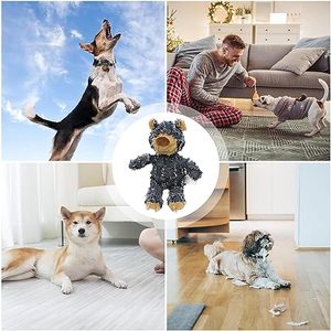 <strong>Wholesale</strong> Indestructible Plush Dog <strong>Toy</strong> | <strong>Durable</strong> Denim <strong>Chew</strong>-Resistant Bear | Squeaky Interactive <strong>Pet</strong> <strong>Toy</strong> for Aggressive Chewers - Product Image 3