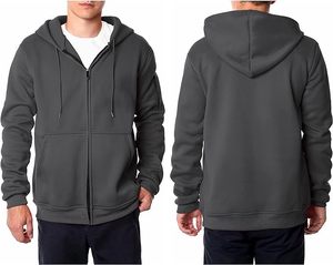 Sudadera con capucha completa con cremallera, negra, de poliéster/algodón, forro polar transpirable, estilo urbano, antibacteriana - Product Image 6