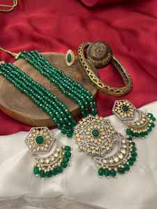 ชุดเครื่องประดับชนเผ่าสีเงินโบราณแบบดั้งเดิมของอินเดียสำหรับผู้หญิงทองเหลืองออกซิเดชั่นสำหรับงานรื่นเริงและงานเลี้ยงประจำวัน - Product Image 5