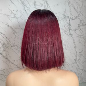 Raw HD <b>Lace</b> Burgundy Bob <b>Wigs</b> for Black Women Virgin Vietnamese <b>Human</b> <b>Hair</b> Extensions - Product Image 4