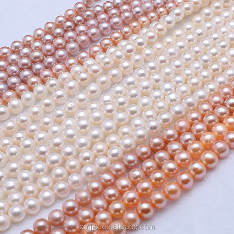 Сертифицированное ожерелье ZZDIY040 Zhuji из пресноводного жемчуга 5,0-5,5 круглой формы Aaa3