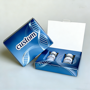Emballage de médicaments personnalisé avec logo imprimé, étiquette de flacon de 2 ml/3 ml/10 ml et boîte à peptides, 1 paquet de 2 flacons, insert en plastique pour plateau, boîte holographique - Product Image 1