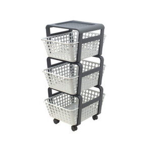 Carrello Modulare a 3 Cesti con Ruote - Product Image 1